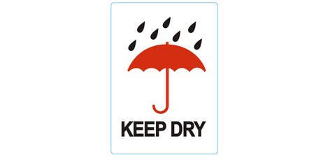 Étiquette 'KEEP DRY'