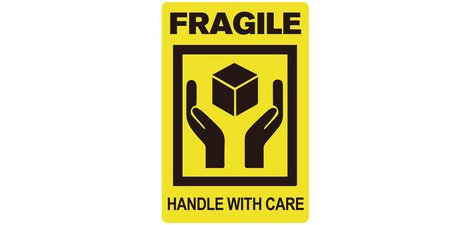 Étiquette 'HANDLE WITH CARE / FRAGILE'