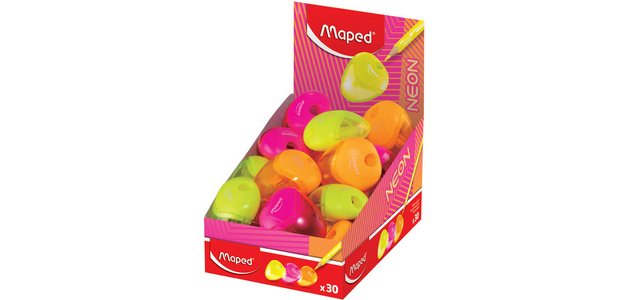 Taille-crayon i-gloo NEON, assorti, présentoir de 30