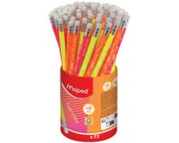 Crayon à papier NEON, avec gomme, dureté: HB, pot 72