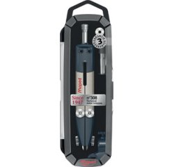 Coffret de compas technique No.308, 3 pièces, noir