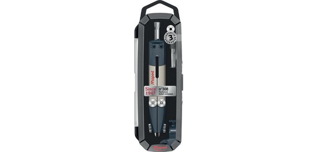 Technisches Zirkel-Set Nr. 308, 3 Stück, schwarz