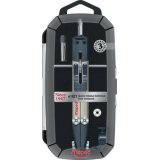Koffer met technische passer No.421, 4 stuks, zwart
