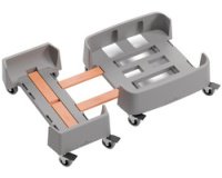 Einkaufswagen DURABIN 90 L, aus rPP, 4 Rollen, grau