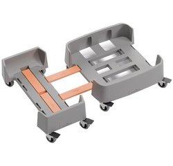 Chariot DURABIN 90 L, en rPP, 4 roulettes, gris