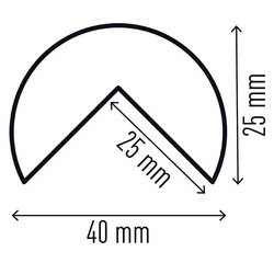 Profilé de protection C25R, magnétique, rond