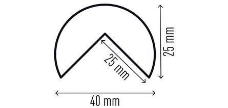 Profilé de protection C25R, magnétique, rond