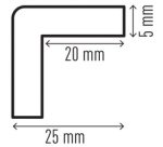 Profilé de protection C20, magnétique, carré