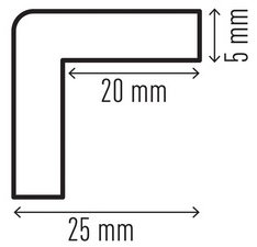 Profilé de protection C20, magnétique, carré