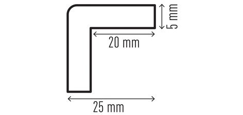 Profilé de protection C20, magnétique, carré