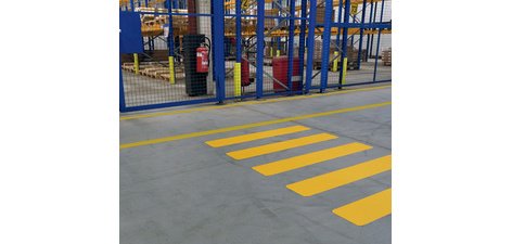 Marquage 'passage piéton' 200/05, jaune de sécurité