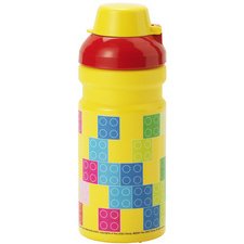 Drinkfles BRICK PATTERN, 390 ml, geel