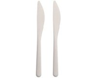 Couteau réutilisable, longueur: 185 mm, blanc