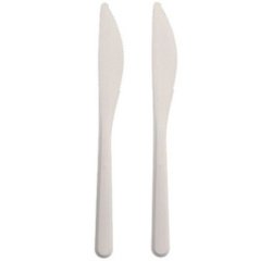 Couteau réutilisable, longueur: 185 mm, blanc