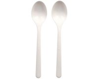 Cuillère réutilisable, longueur: 185 mm, blanc