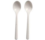 Cuillère à café réutilisable, longueur 130 mm, blanc