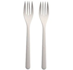 Fourchette réutilisable, longueur: 185 mm, blanc