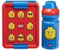 Gourde + Boîte à goûter LUNCH SET CITY, bleu