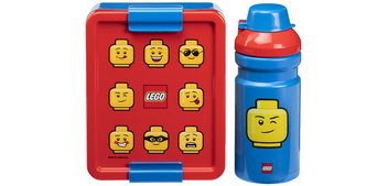 Bottle + Lunch Box LUNCH SET ICONIC, red/blue
