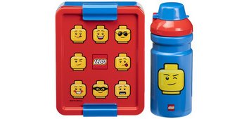 Gourde + Boîte à goûter LUNCH SET CITY, bleu