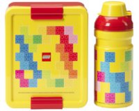 Gourde + Boîte à goûter LUNCH SET BRICK PATTERN