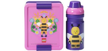 Gourde + Boîte à goûter LUNCH SET BEE, lilas