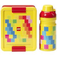 Gourde + Boîte à goûter LUNCH SET BRICK PATTERN
