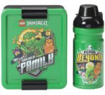 Gourde + Boîte à goûter LUNCH SET CITY, bleu