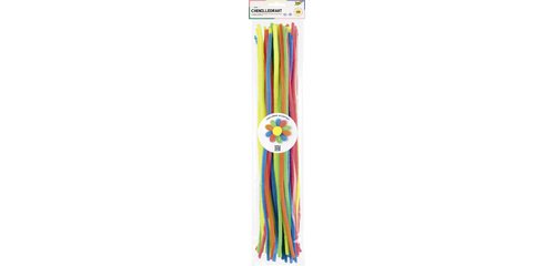 Fil chenille 'FLUO', longueur: 500 mm, assorti