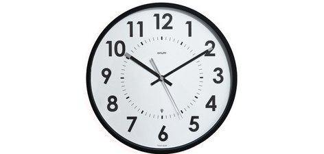 CEP Orium Radio-Controlled Clock Abyliss, Analog, Black