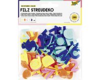 Décoration en feutre 'Chiffres & lettres', 200 pièces