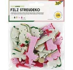 Décoration en feutre 'Hiver', 170 pièces