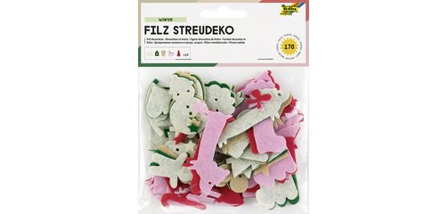 Décoration en feutre 'Hiver', 170 pièces
