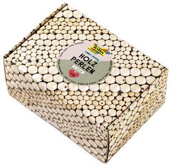 Mélange de perles en bois NATURAL Jumbobox, 1 kg