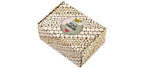 Mélange de perles en bois NATURAL Jumbobox, 1 kg