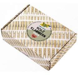 Mélange de pinces en bois NATURAL Jumbobox, 500 g