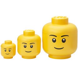 Set de boîtes en forme de tête STORAGE HEAD SILLY