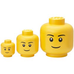 Set de boîtes en forme de tête STORAGE HEAD SILLY