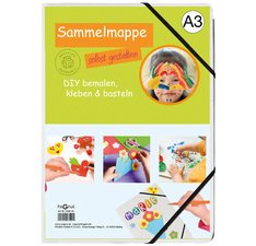 Chemise à élastique 'DIY', A3, carton, blanc