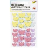 Sticker pailleté en caoutchouc mousse BUTTERFLIES