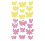 Sticker pailleté en caoutchouc mousse BUTTERFLIES