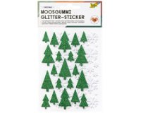 Sticker pailleté en caoutchouc mousse STARS XMAS