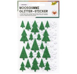 Sticker pailleté en caoutchouc mousse CHRISTMAS