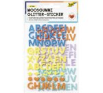 Sticker pailleté en caoutchouc mousse LETTERS