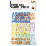 Sticker pailleté en caoutchouc mousse LETTERS