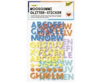 Sticker pailleté en caoutchouc mousse LETTERS
