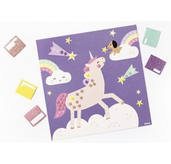Mosaïque en caoutchouc mousse 'UNICORN', 301 pièces