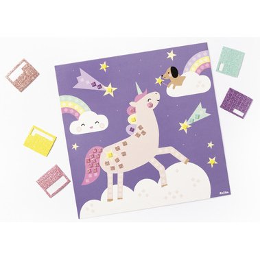 Mosaïque en caoutchouc mousse 'UNICORN', 301 pièces