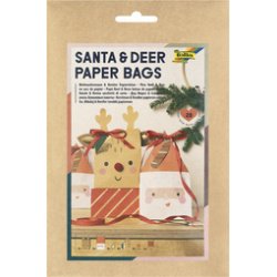 Kit pochettes-cadeaux de Noël 'Santa & Deer'