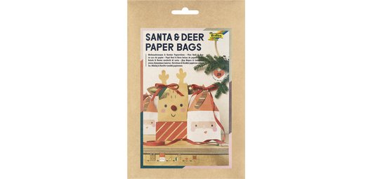 Weihnachts-Geschenkbeutel-Set 'Santa & Deer'